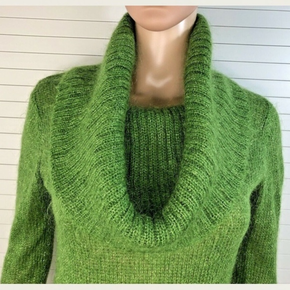 NWT H&M Mohair Glittery Cowl neck Tunic Sweater - Picture 3 of 4